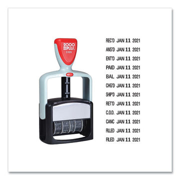 COSCO 2000PLUS® Classic Line Message Dater, 5 Years, 12 Phrases, 1.75 X 0.18, Black Ink freeshipping - TVN Wholesale